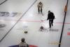 Bob Spry on the ice during the USA Curling Senior Nationals .Spry's team won the Master's Division. Photo by Millie Spry